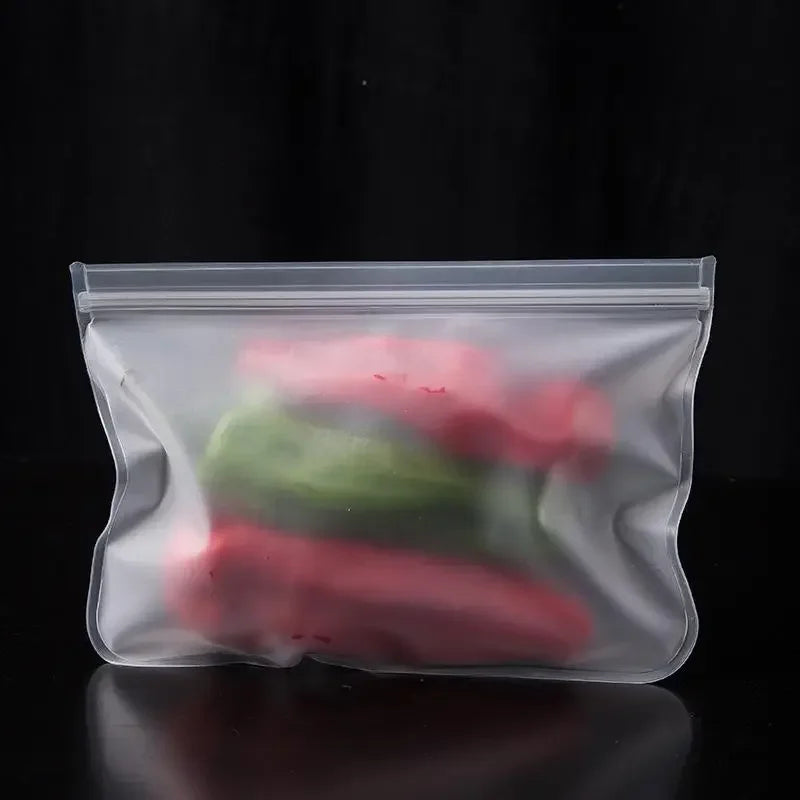 10Pcs Silicone Food Storage Bag Leakproof Reusable Stand Up Zip Shut Bag Cup Fresh Bag Food Storage Bag Fresh Wrap